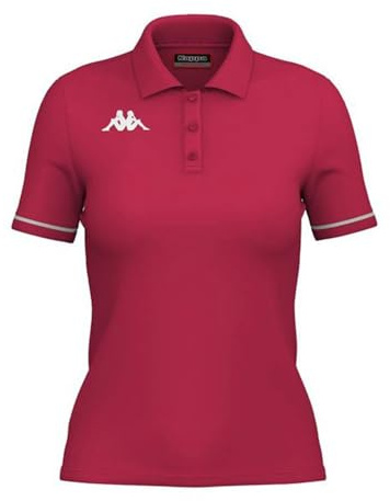 Kappa Kappa4training Barla Fuchsia-White Poloshirt Unisex Erwachsene