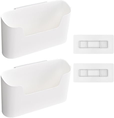 Gvivej 2 Stück Küchenschranktür Aufbewahrungsbox, Selbstklebende Wandmontierte Organizer für Schrank, Badezimmer, Kühlschrank