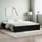 Festnight Bett 180x200 cm Holzbett mit Stauraum Massivholzbett mit Fächer Bettgestell mit Lattenrost Einzelbett Doppelbett Bettrahmen Jugendbett Holz Schwarz