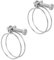 KCT 2 Pack - 36-40mm Double Wire Hose Pipe Clamps Universal Adjustable Metal Clips for Fuel/Air Line/Tube/Plumbing/Hosepipe