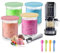 CJBIN Lot de 4 Bacs à Crème Glacée pour Ninjas Creami, 680ML Récipients à Crème Glacée avec 5 Cuillères, Pots de Crème Glacée pour Ninja Creami Deluxe NC500 NC501 Series, Sans BPA et Lave-Vaisselle