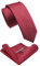 JEMYGINS Schmale Herren Krawatte und Einstecktuch krawattenklammer Set 6cm tiefrot