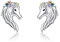 POPLYKE Pferd Ohrringe für Mädchen 925 Sterling Silber Pferd Ohrstecker für Damen Pferd Schmuck Tier Ohrringe