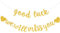 DecoGlee Goldenes Banner mit Aufschrift Good Luck We Will Miss You, vorbespannt, glitzernd, für den Ruhestand, Party-Girlande, Abschiedsparty-Dekorationen, Abschlussfeier (kein DIY)