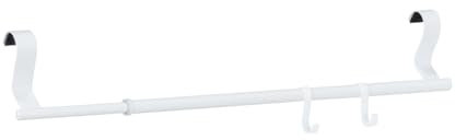 WENKO Handtuchstange für Heizkörper Moira, Weiß ausziehbar bis 65 cm Weiß