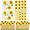 LFCFBH 6 PCS Self Adhesive Wheelie Bin Stickers, Waterproof Sunflower Wall Stickers Decorative for Bins