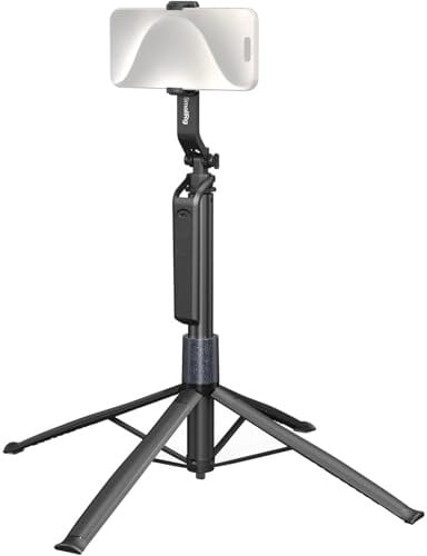 SMALLRIG Trípode para Teléfono de 73'' con Clavo Molido, Trípode para Palo Selfie con Control Remoto, 4 Patas, Mango de 360°, para Teléfono, Cámara, Cámara de Acción, Transmisión - 4668