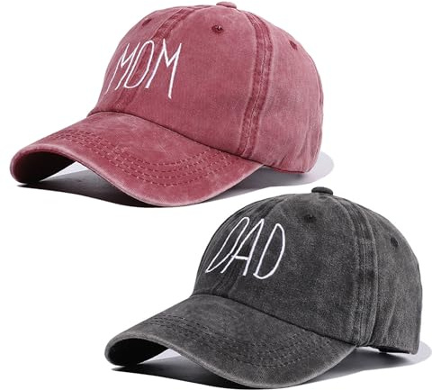 HAPEE Mütze für Mama und Vater, Mädchen, Jungen, Mutter, Hut für Damen und Herren, verstellbare Baseballkappe, Geschenk für Paare, klassisches Geschenk