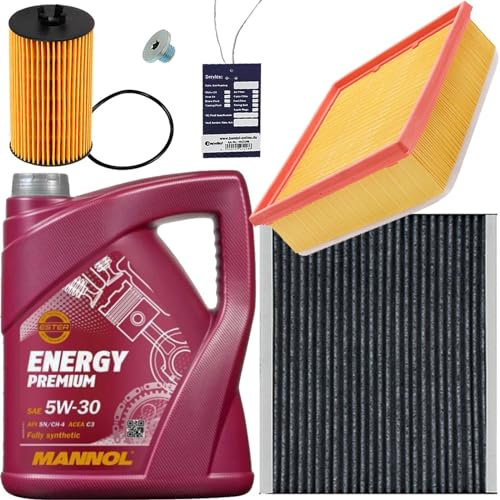 Filterset Inspektionspaket + 5L 5W30 MOTOR-Öl passend für Corsa D E