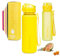 Hydracy Botella de Agua con Marcador de Tiempo - 500 mL Botella de Agua Deportiva sin BPA - Botella de Gimnasio Antifugas con Funda Antitranspirante e Colador de Infusión