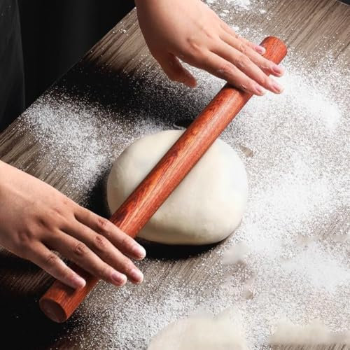 Rouleau à pâtisserie en bois, pour fondant, tarte, biscuits, pâtisserie, boulettes (60 cm)