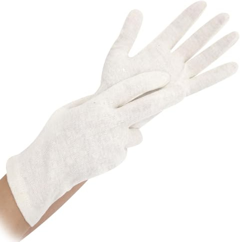 FRANZ MENSCH 1200 Stück Hygostar Baumwollhandschuhe Nature, natur, 10/XL, L: 25cm, Karton, Baumwollhandschuhe, Weiche Textilhandschuhe, Stoffhandschuhe