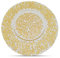 Luxury Royal Gold Art Design Glass Charger Plate – 33cm Round Underplate for Weddings, Decorations, Parties, Special Events Anniversary, Birthday, Party, Tableware, Catering Events – 1 Pc