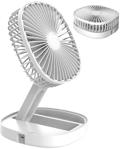 Desk Fan - Powerful Cooling Air Circulator Fan | Desktop Fans Cooling Quiet for Bedroom | Travel for Sleeping - Air Circulator for Home | Flexible Adjustment USB Rechargeable Device