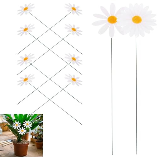 Ktnyl Gänseblümchen Gartenstecker Metall, Blumenstecker, 10 Stück, Bunt | Gänseblümchen Gartenstecker, Gartenstecker Metall, Blumenstecker Frühling, Für Garten, Rasen, Terrasse, Außendekoration