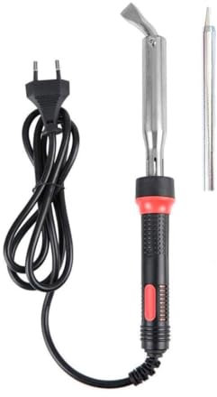 Saldatore a Stagno 30W – Stagnatore Elettrico 220V con 2 Punte e Temperatura Regolabile | Kit Saldatura Stagno per Circuiti e Fai da Te