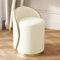 OVLRIJP Schminkhocker Sitzhocker Rund, 360° Drehbar Schminktisch Hocker mit Lederbezug & Holzrahmen, Fußhocker, Polsterhocker für Wohnzimmer, Schlafzimmer (Beige)