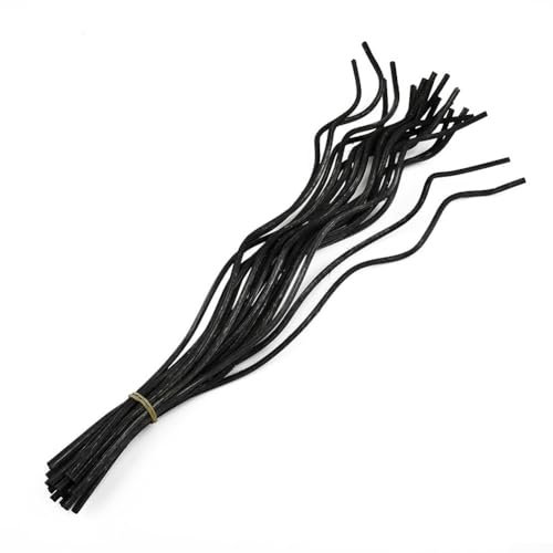 Duftstäbchen aus natürlichem Rattan, 20 Stück, gewellt, Ersatz-Stäbchen, Raumduft, Aromatherapie, ätherisches Öl, Diffusor, Zubehör, 280 mm Länge, 3 mm Durchmesser (schwarz)