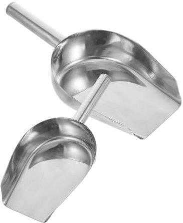 Amosfun 2Pièces Pelle à Glace Acier Inoxydable de Multi Usage pour Cuisine et Maison Outil Pratique pour Glaçons Farine et Aliments