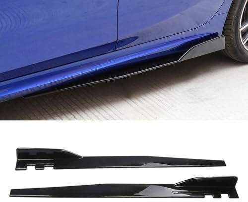 Auto Seitenschweller für Audi A5 Coupe F5 2019 2020 2021 2022 2023 2024 2025, Seitenrock Flügel Diffusor Anticrash Bodykit, Auto Zubehör,Bright Black