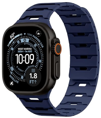 Deporte Magnetica Band para Correa Apple Watch Ultra 3/2/1 49mm 46mm 45mm 44mm 42mm 41mm 40mm 38mm Hombre Mujer,Sport Loop Silicona Pulsera Reloj para iWatch Correas Series 10 9 8 7 6 5 4 3 SE 3/2/1