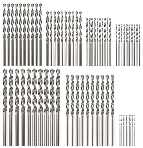 70 Pc Piccole Punte per Legno Mini Punte Elicoidali 0.5/1/1.5/2/2.5/3/3.5mm | piccole punte per legno, HSS per legno per legno, plastica, metallo, ferro, alluminio, legno e plastica