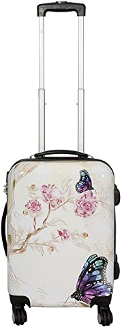 Bowatex Butterfly Motiv Bordgepäck Trolley Schmetterling Rollen Koffer 35 Li