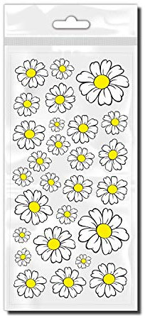 style4Bike Kinder Aufkleber Gänseblümchen, gelb, S, D00009