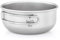 Keith Bol de cuisson simple paroi en titane avec poignée pliable Bol léger pour camping, randonnée et pique-nique (300 ML)