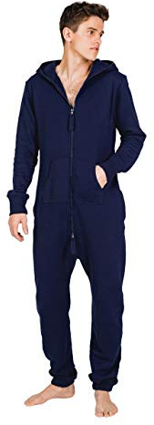 Moniz Herren Jumpsuit, Onesie, Overall (L, Midnight Navy)