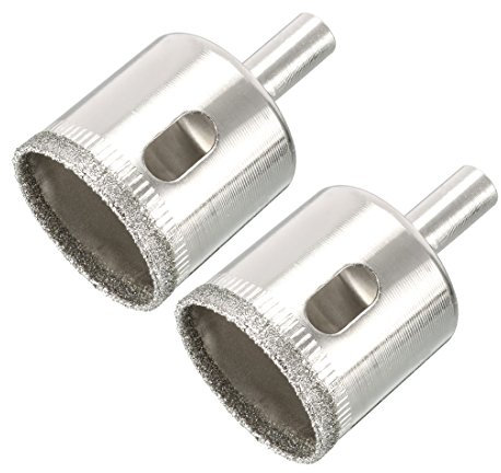 sourcing map 2pcs Trépan Diamant Foret Scie Cloche pour Céramique Marbre Verre Carrelage 30mm