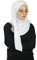 Hijab Schal zum Einfädeln, mit Öffnungen für Brille, muslimisch, Voile, für Damen Gr. One size, weiß (HE500 Blanc)