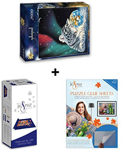 Grafika Puzzle 2000 pièces - Schim Schimmel - Earth Light + Colle + Tapis