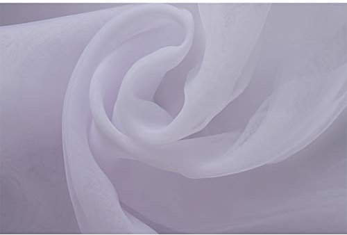 Cetornie Organza Fabric Pure White Voile Dress Fabric Tulle Fabric for Wedding Dress, Fashion, Crafts, Decorations (1m x 150cm)