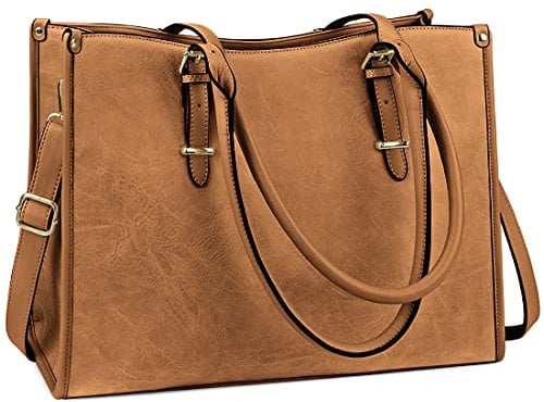 NUBILY Sac Cabas Femmes Sac a Main PU Cuir Sac de Cours Grand Sac Ordinateur Portable 15.6 Pouces pour Les Cours Sac Epaule Sac Bandoulière Travail