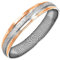 Everstone Personalisieren Fingerabdruck Gravieren Paar Ringe Eheringe, Titane Ring Hochzeit, Verlobung, Alltag, Partnerringe, Größe 46 bis 77 Zweifarbige Farbe: Roségold & Sparkle Silver 6MM 4MM