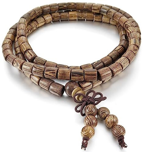 TOSSPER 6mm Holzarmbänder Handgelenk Armband Links Tibetan Buddhist Buddha Perlen Gebet Chinesischer Knoten Für Mann Frau