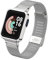 nuosiweilang Armband kompatibel mit Xiaomi Mi Watch Lite/Redmi Watch, Mi Watch Lite Uhrenarmband aus Edelstahl, gewebt, aus Netzstoff, für Redmi Watch/Xiaomi Mi Watch Lite, Silber