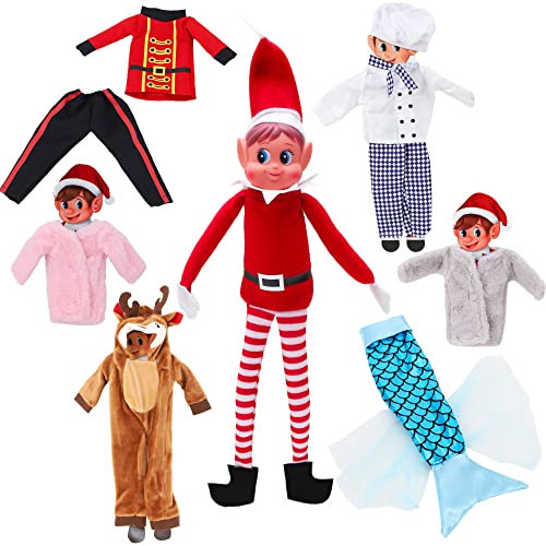 Elves Behavin' Badly Naughty Elf Plüschtier mit Outfit – Naughty Elf Costumes – Silly Elves Accessoires