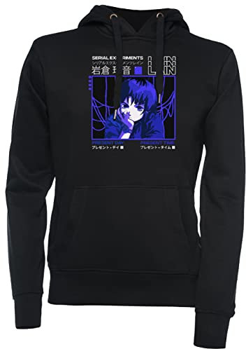 Serial Experiments Lain Darker Unisex Kapuzenpullover Schwarz