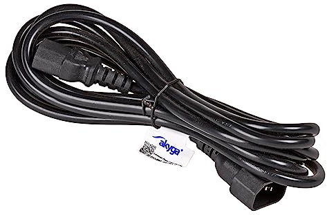 Akyga AK-PC-07C Netzkabel für PC Monitor Drucker Beamer TV Spielkonsole Stromkabel 3 Pin Polig Erweiterung IEC C13 / IEC C14 3m, Kaltgerätekabel schwarz, Cu 100% Kupfer, 3x1 mm2 HQ