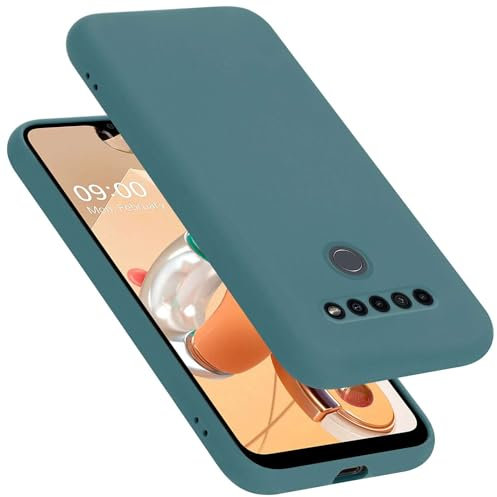 Cadorabo Hülle kompatibel mit LG K41S Hülle Silikon Handyhülle für K41S Case aus flüssigem Silikon- Kratzfeste und stoßfeste dünne TPU Schutzhülle - Liquid GRÜN
