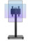 Pied TV Support Universel Support TV LCD réglable en hauteur – Chariot TV mobile sur roulettes – Support TV roulant à rotation horizontale et verticale, pour téléviseurs de 32 à 65 pouces, VESA maximu