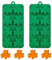 BFJ Silicone Shamrock Mould St Patrick's Day Chocolate Molds 2pcs for Ice, Candy, Resin, Sugar Craft Cake Decoration, Cupcake Topper, Polymer Clay