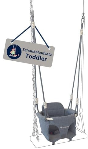 HUDORA Balançoire Toddler - Balançoire bébé de Haute qualité avec Sac de Transport - Balançoire Stable pour l'extérieur avec Dossier rembourré & Ceinture de sécurité