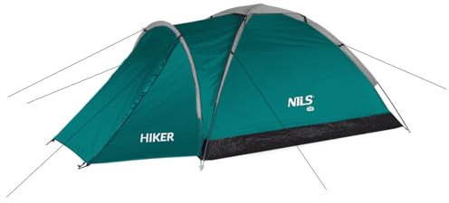 NILS Campingzelt 2 Personen Zelt Wasserdicht & Winddicht Kuppelzelt (Grün)