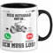 Mein Motorrad Ruft An... Ich Muss Los Tasse Geschenk Für Motorrad Biker Geschenkidee Kaffee-Becher (Schwarz)