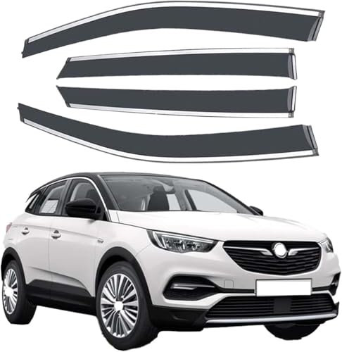 PYSyansu Windabweiser Autofenster für Opel Grandland X 2017-2024 Auto Seitentür Regenabweiser Auto Seitenfenster Regenschutz Autozubehör