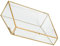 WESIEVYA 1pièce Boîte à Bijoux Verre Trapézoïdal Avec Couvercle Étagère De Rangement Décorative Pour Bijoux Et Accessoires