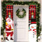 Frohe Weihnachten Banner - 2 Stück Türbanner, Hängend Weihnachtsschmuck, Tür Dekorationen für Indoor Outdoor